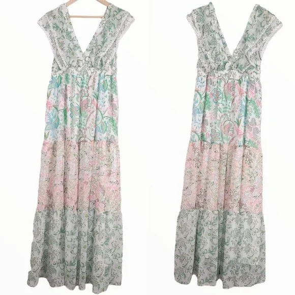 chinese dress ladies Harlow Maxi Dress in Taupe Floral